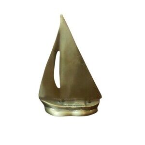 Vintage Penco Brass Sailboat Paperweight Nautical Sailing Decor